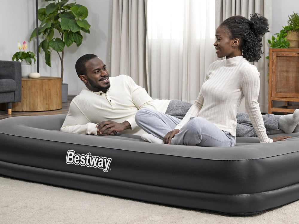 Pripučiamas dvivietis čiužinys su įmontuotu USB siurbliu 152x203cm, Bestway 671B