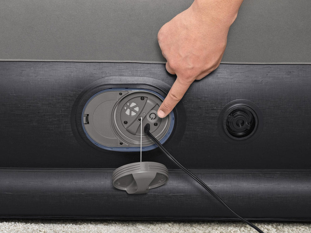 Pripučiamas dvivietis čiužinys su įmontuotu USB siurbliu 152x203cm, Bestway 671B