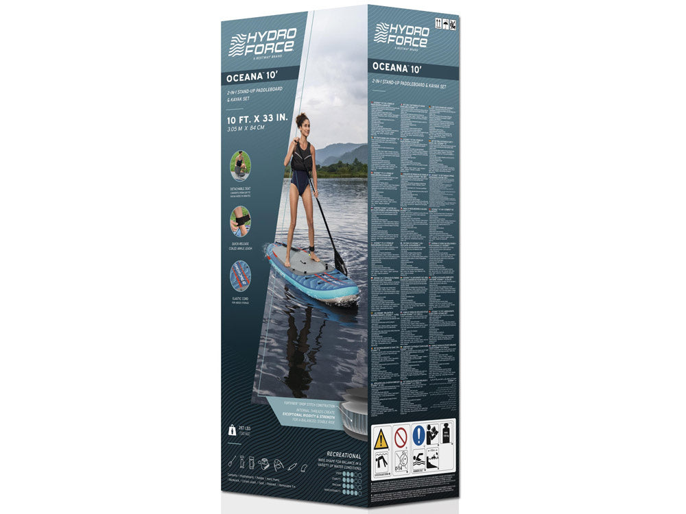 Pripučiama SUP Hydro-Force irklentė 305x84x15cm su atlošu 2in1, Bestway