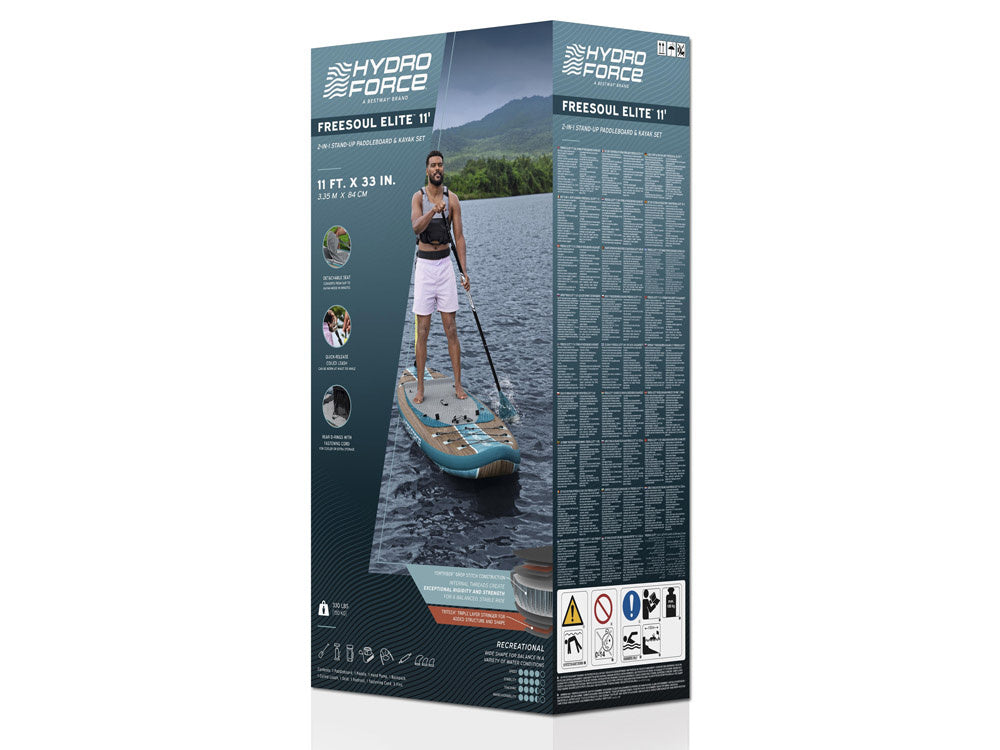 Pripučiama Hydro-Force SUP irklentė 335cmx84cmx15cm su atlošu 2in1, Bestway