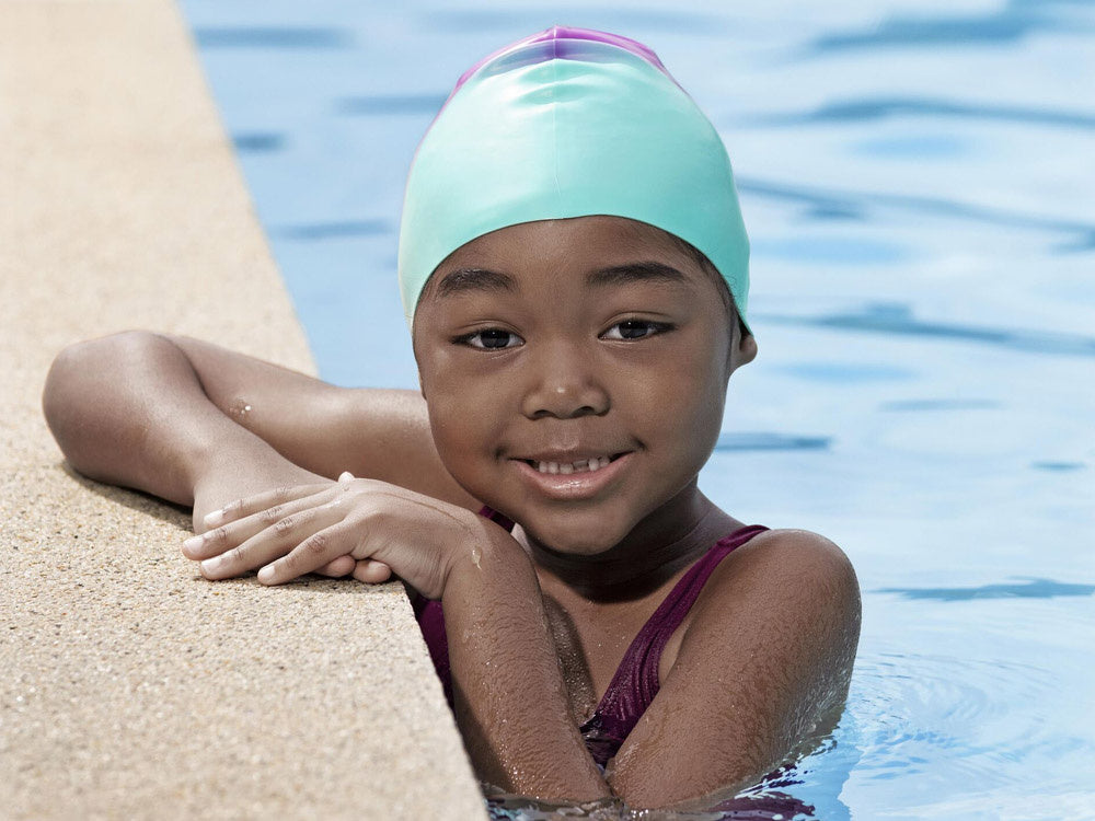 Silikoninė plaukimo kepuraitė vaikams, violetinė, Bestway 26049