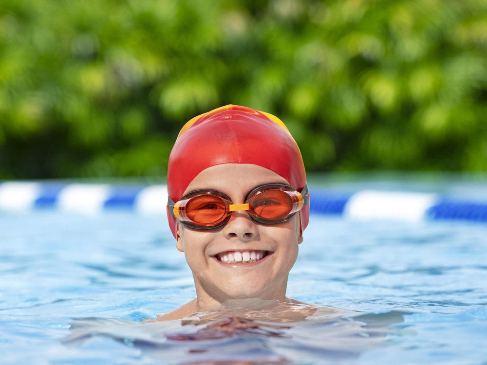 Silikoninė plaukimo kepuraitė vaikams, geltona, Bestway 26049