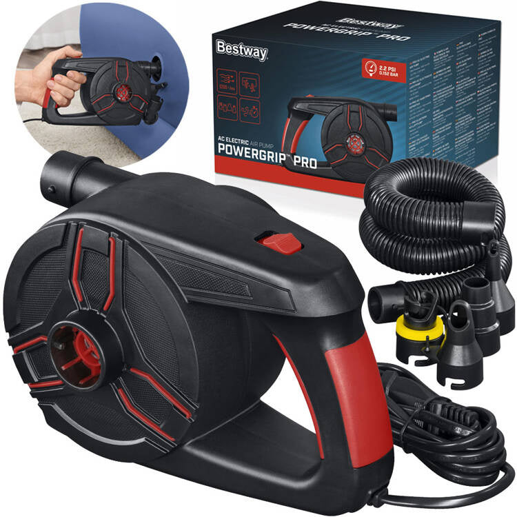 Elektrinis siurblys Powergrip PRO su 4 adapteriais,  Bestway 62247