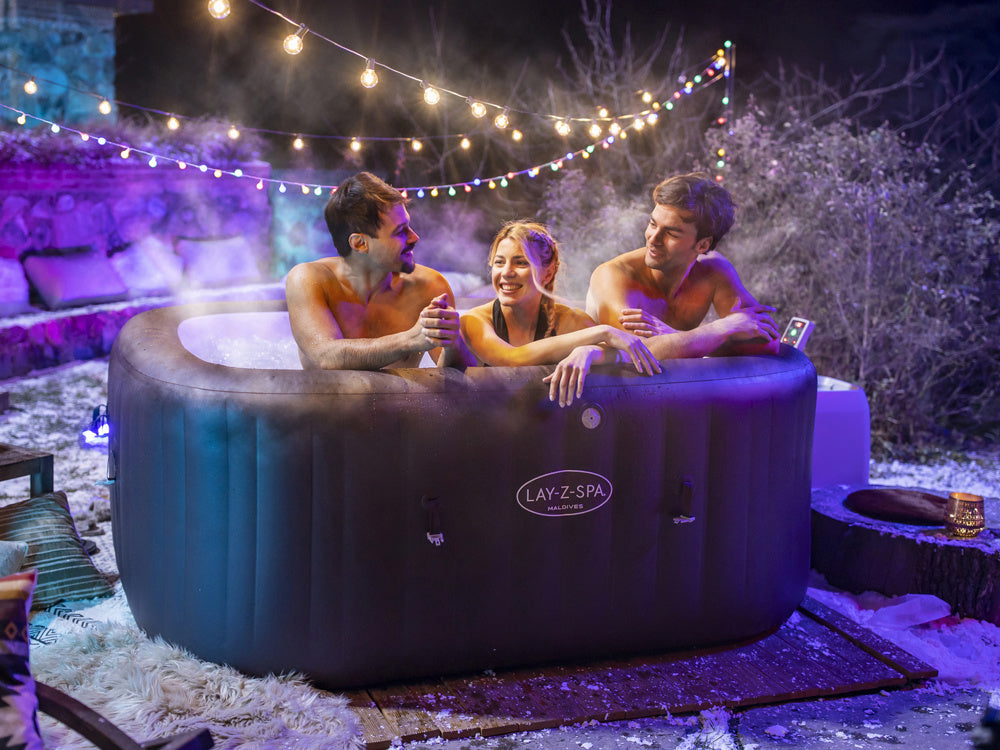 Pripučiama sūkurinė vonia „Lay-Z-Spa Maldives Pro7 2025“ su Wi-Fi ir LED, Bestway 6001U
