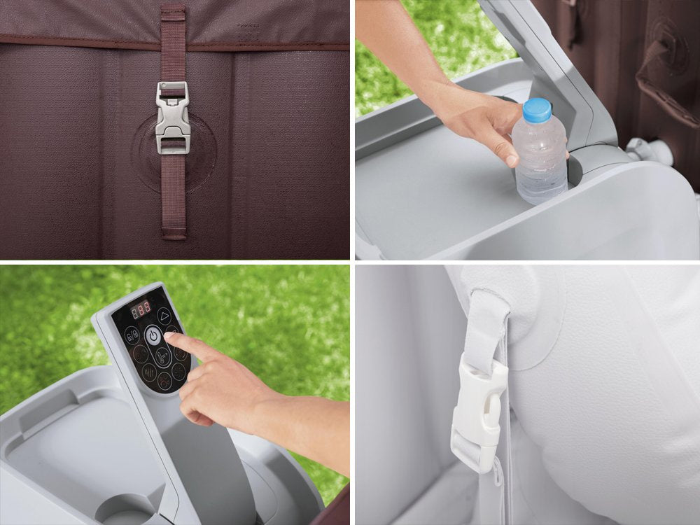 Pripučiama sūkurinė vonia „Lay-Z-Spa Maldives Pro7 2025“ su Wi-Fi ir LED, Bestway 6001U