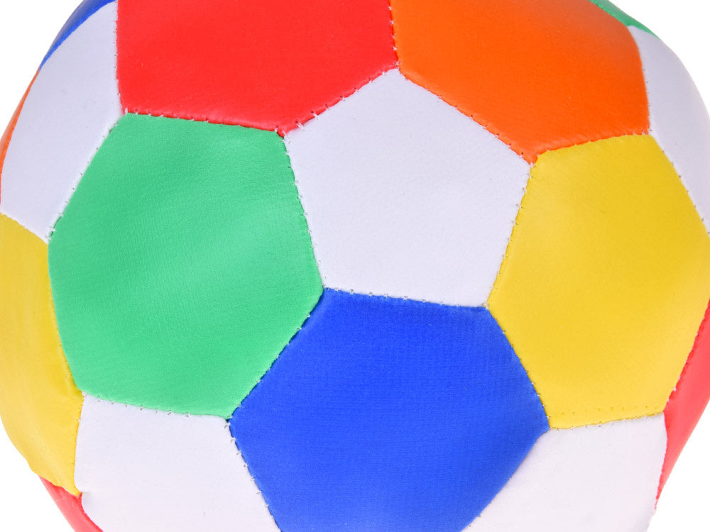 Minkštas spalvotas kamuolys iš ekologiškos odos, 15 cm