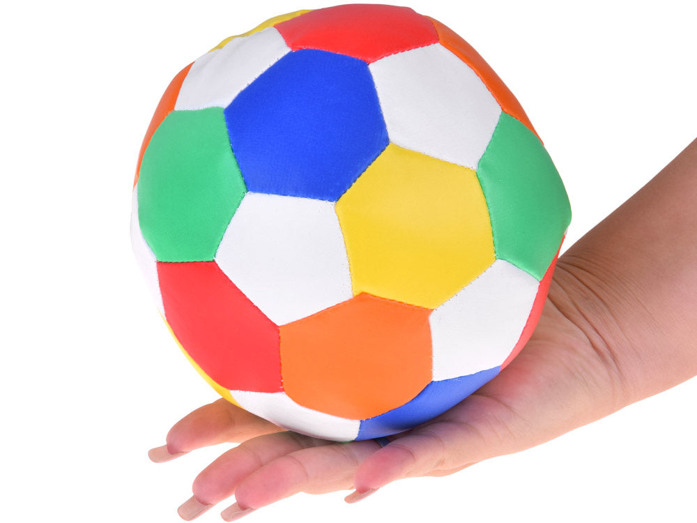 Minkštas spalvotas kamuolys iš ekologiškos odos, 15 cm
