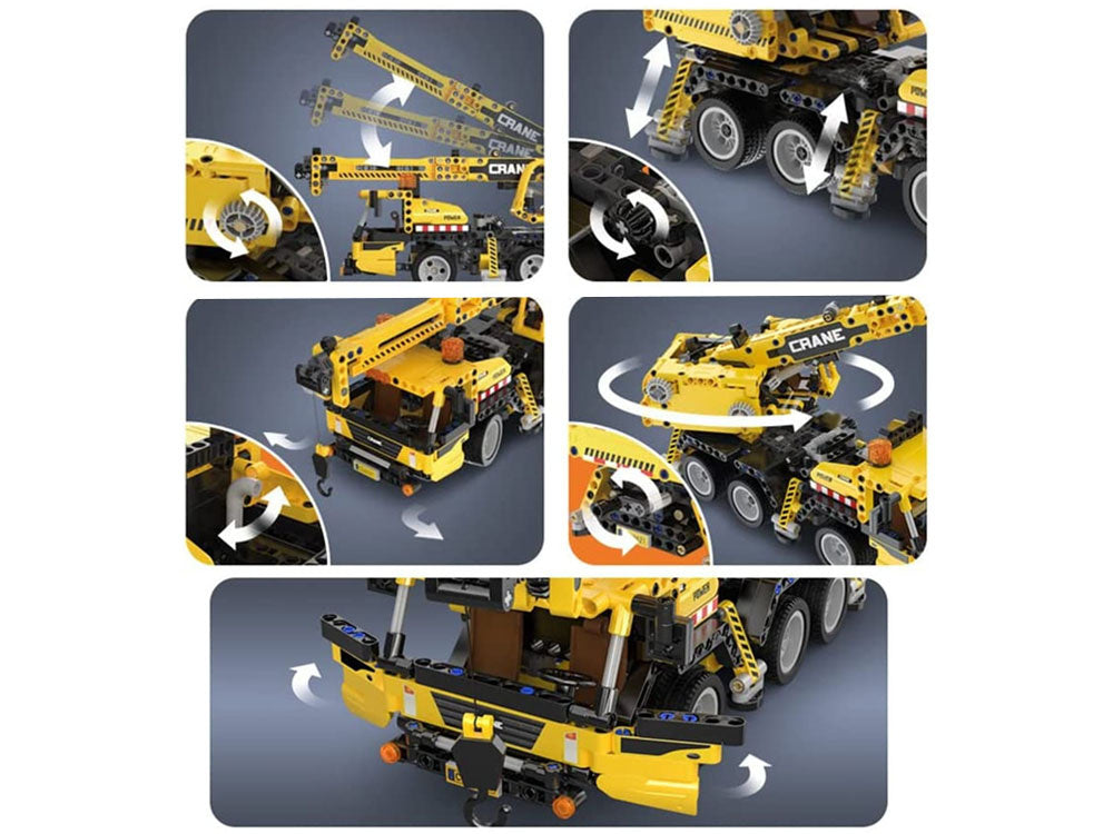 Statybinio krano CaDA konstruktorius vaikams su judančiais elementais 658 vnt.