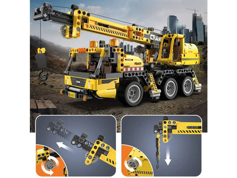 Statybinio krano CaDA konstruktorius vaikams su judančiais elementais 658 vnt.