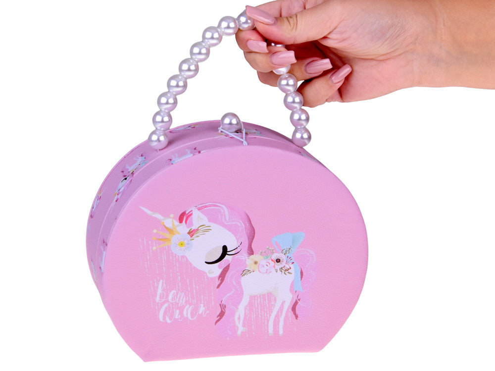 Žavinga papuošalų dėžutė su veidrodėliu ir plaukų aksesuarais