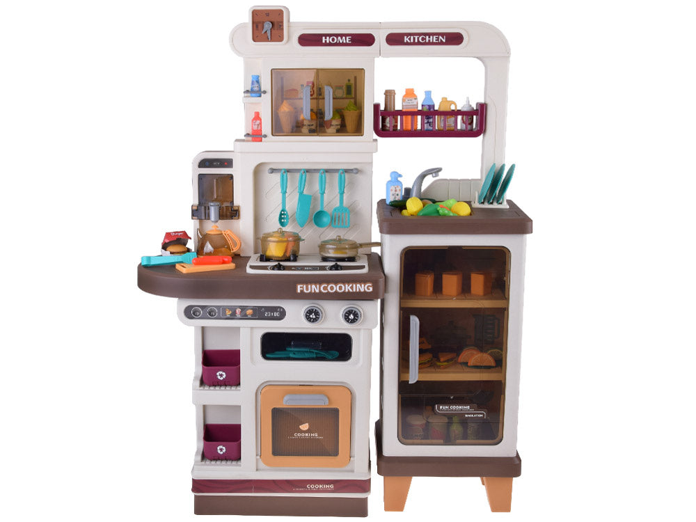 Interaktyvi virtuvė vaikams su garso ir šviesos efektais, mėlynas