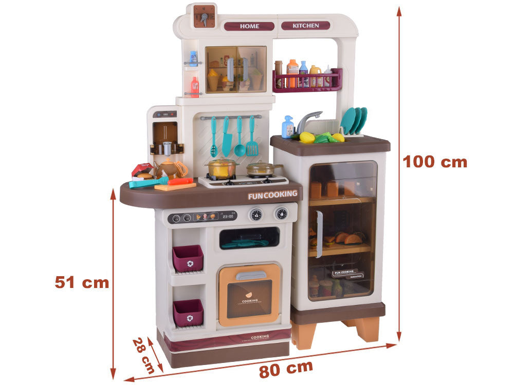 Interaktyvi virtuvė vaikams su garso ir šviesos efektais, mėlynas