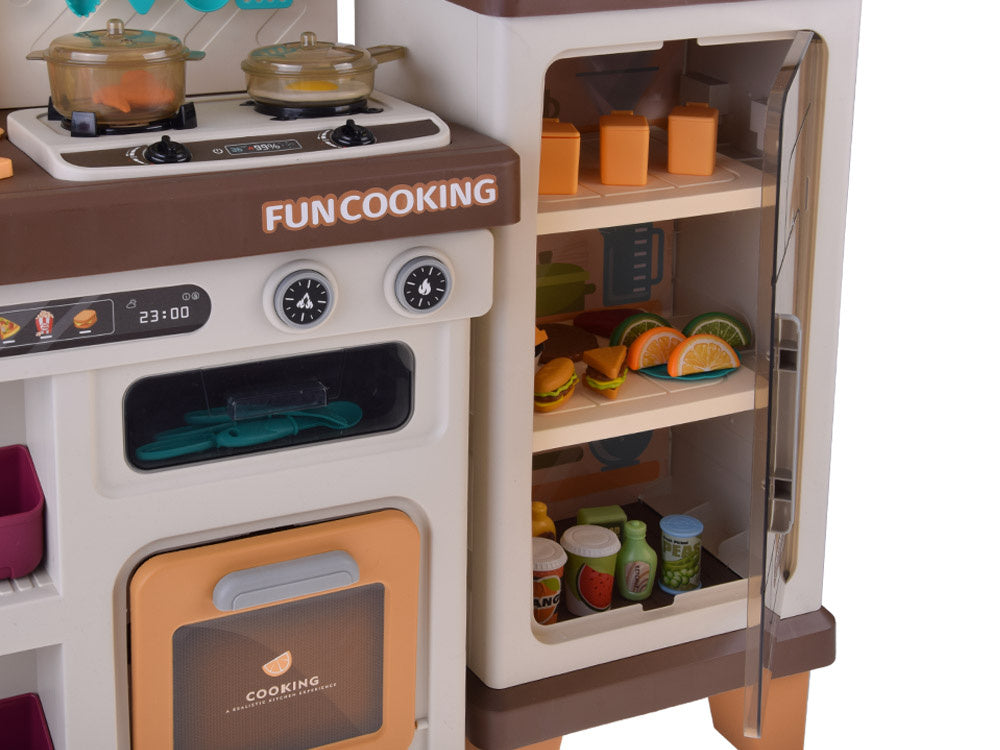 Interaktyvi virtuvė vaikams su garso ir šviesos efektais, mėlynas