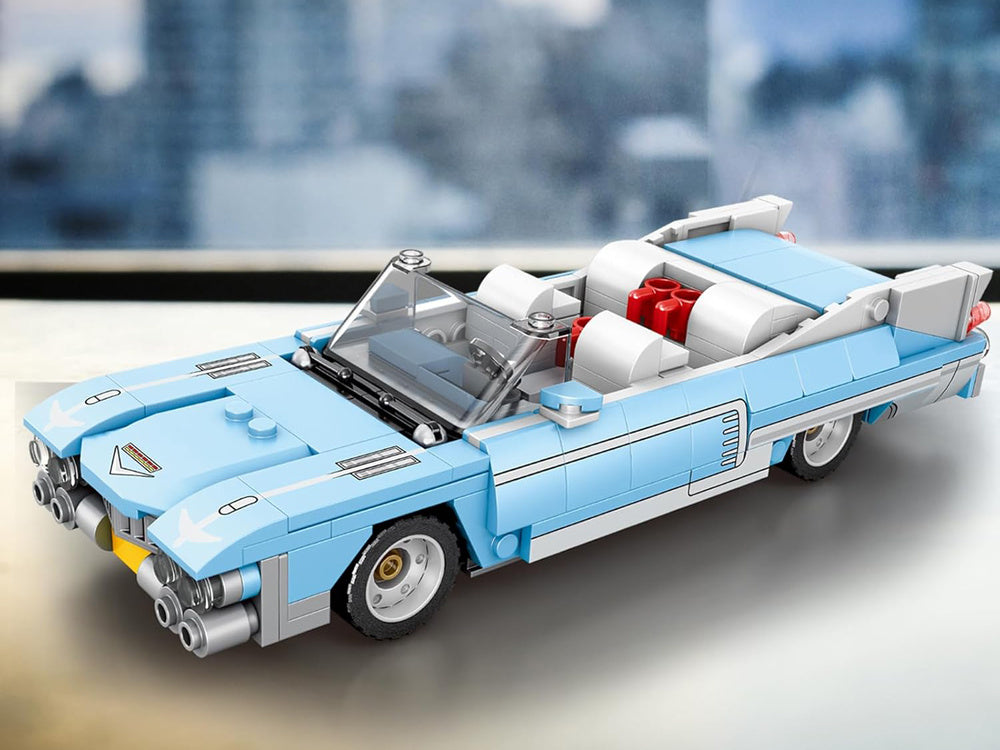 Sportinio automobilio konstruktoriaus rinkinys vaikams “ BLUE CONVERTIBLE” 308 el.