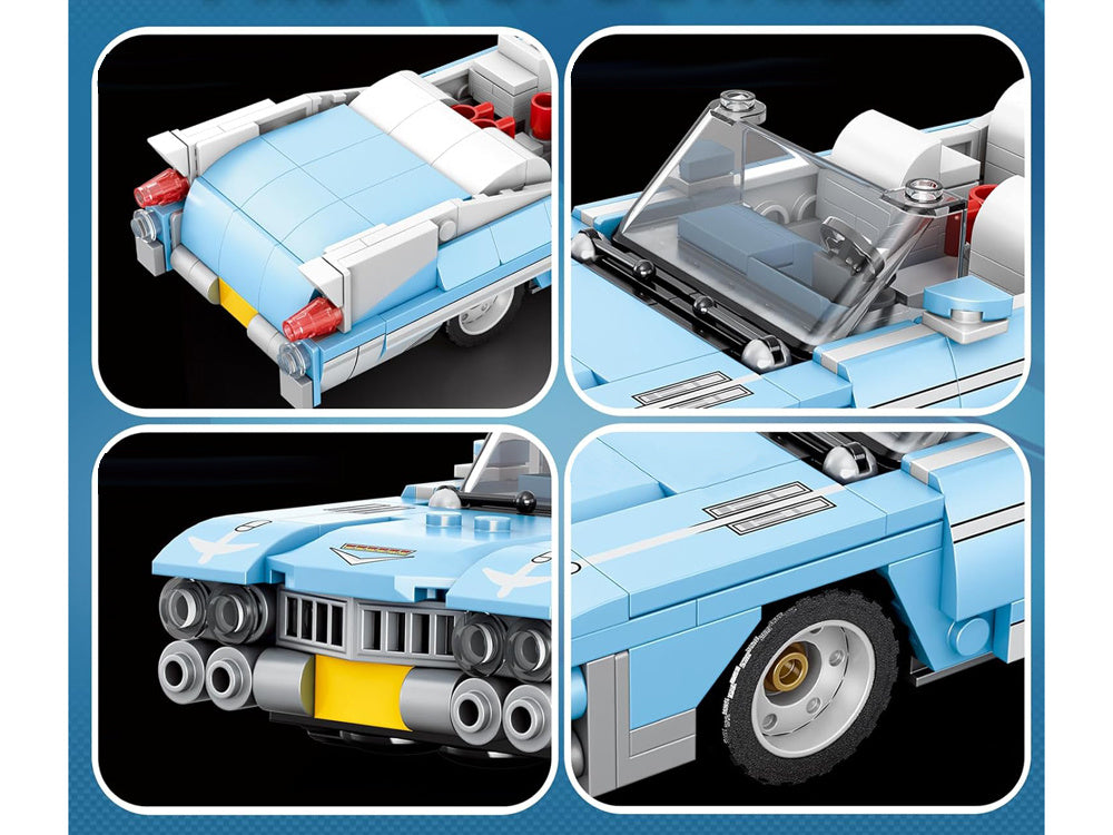 Sportinio automobilio konstruktoriaus rinkinys vaikams “ BLUE CONVERTIBLE” 308 el.