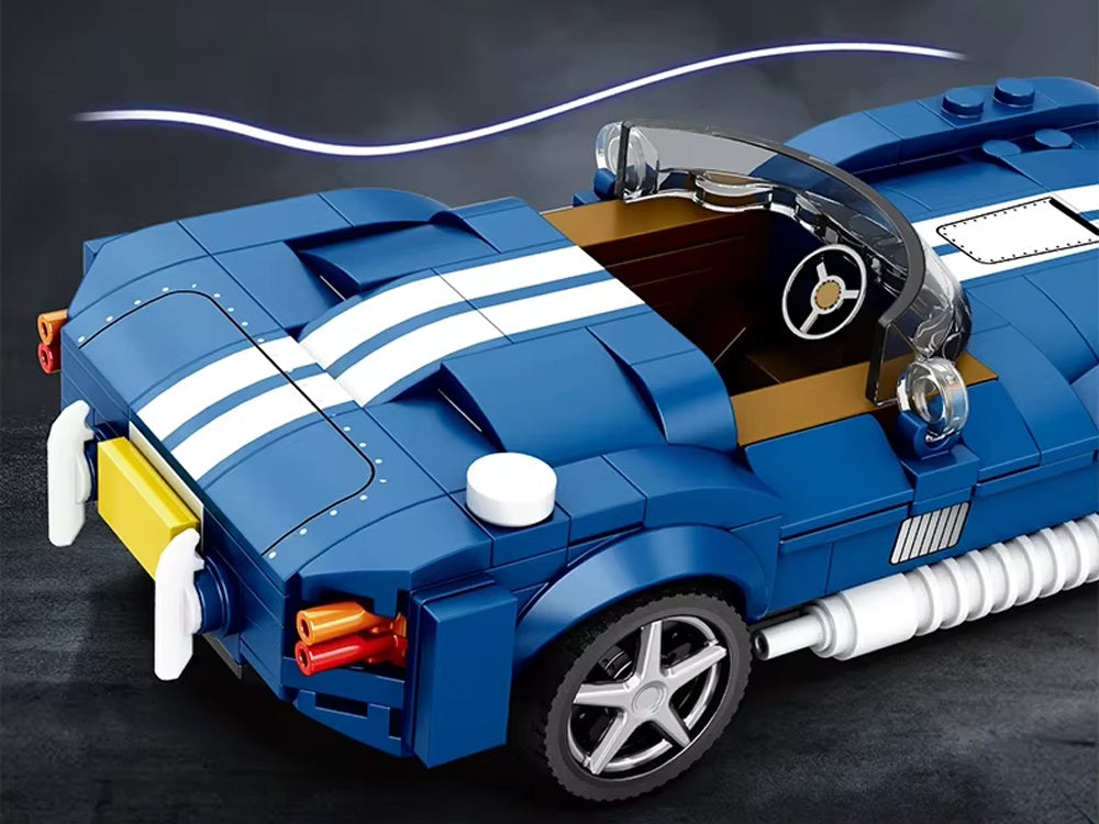 Sportinio automobilio konstruktoriaus rinkinys, mėlynas 312 el.