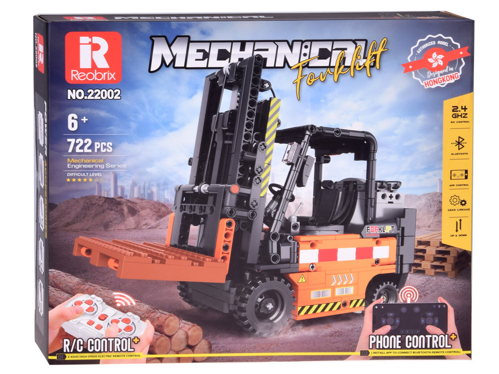 Nuotoliniu būdu valdomo šakinio krautuvo konstruktoriaus rinkinys 722 el.