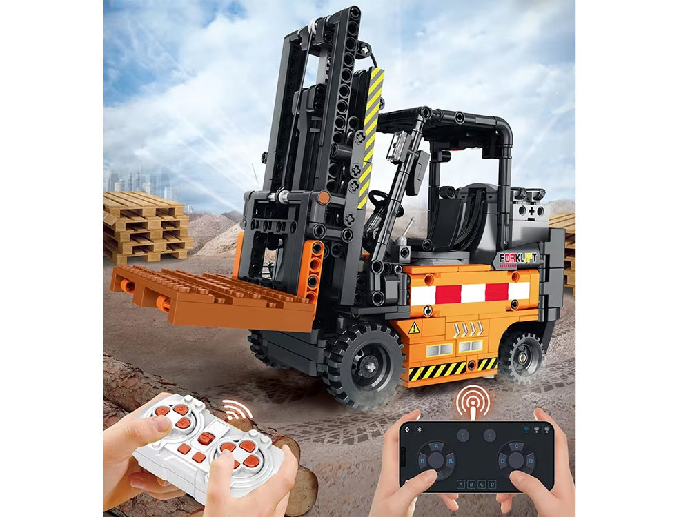 Nuotoliniu būdu valdomo šakinio krautuvo konstruktoriaus rinkinys 722 el.