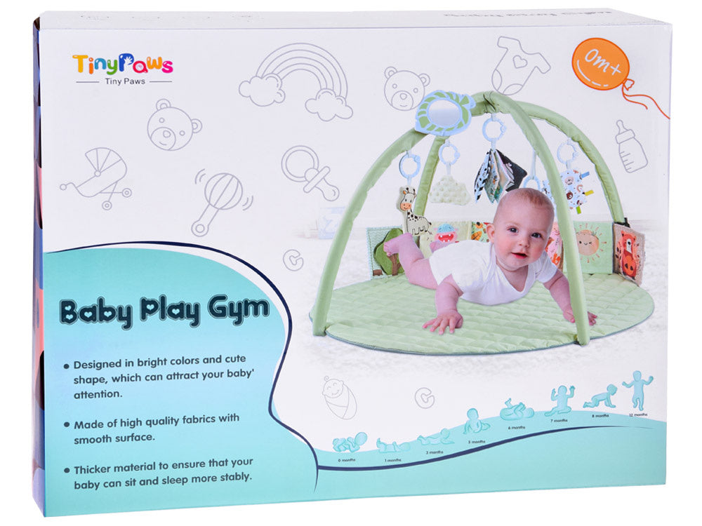 Edukacinis žaidimų kilimėlis su arka ir kontrastine knygele