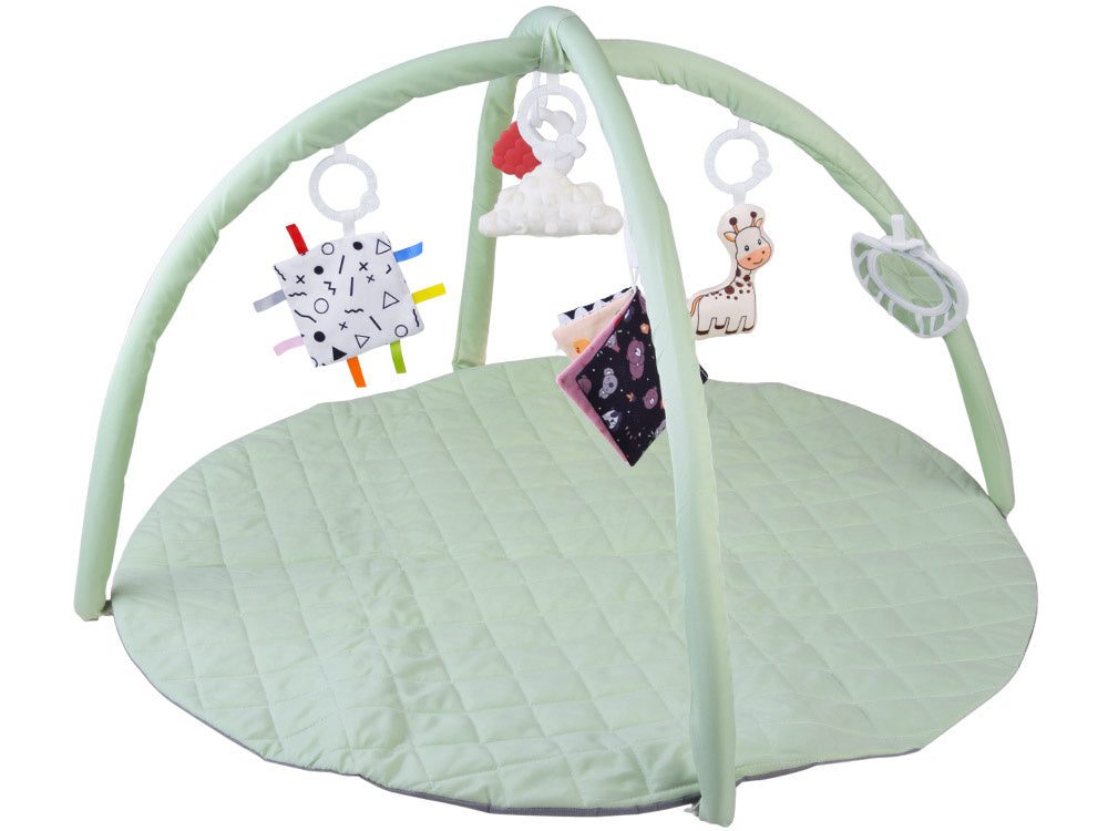 Edukacinis žaidimų kilimėlis su arka ir kontrastine knygele