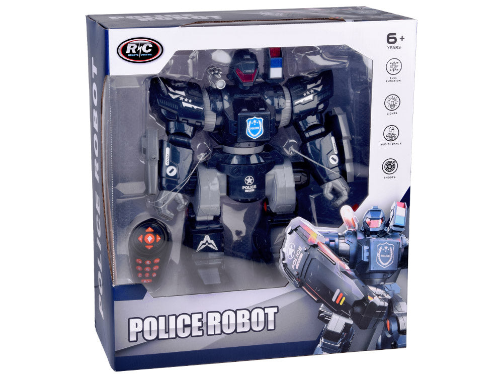 Nuotoliniu būdu valdomas interaktyvus policijos robotas