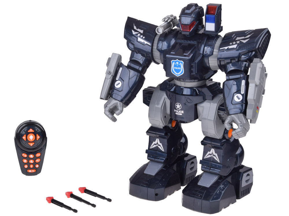 Nuotoliniu būdu valdomas interaktyvus policijos robotas