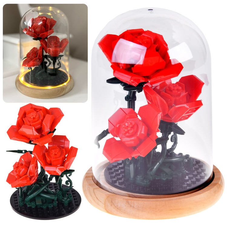 Konstruktoriaus rinkinys “Rožės kupole: su LED apšvietimu 219 el.