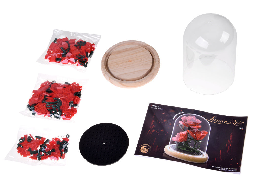 Konstruktoriaus rinkinys “Rožės kupole: su LED apšvietimu 219 el.