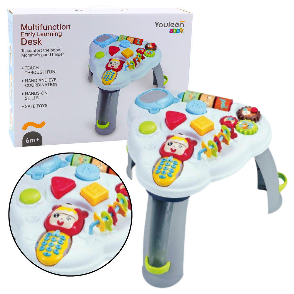 Interaktyvus mokomasis, trikampio formos, stalas vaikams