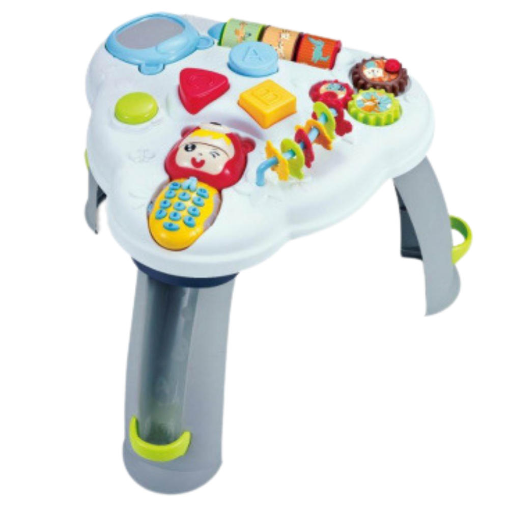 Interaktyvus mokomasis, trikampio formos, stalas vaikams