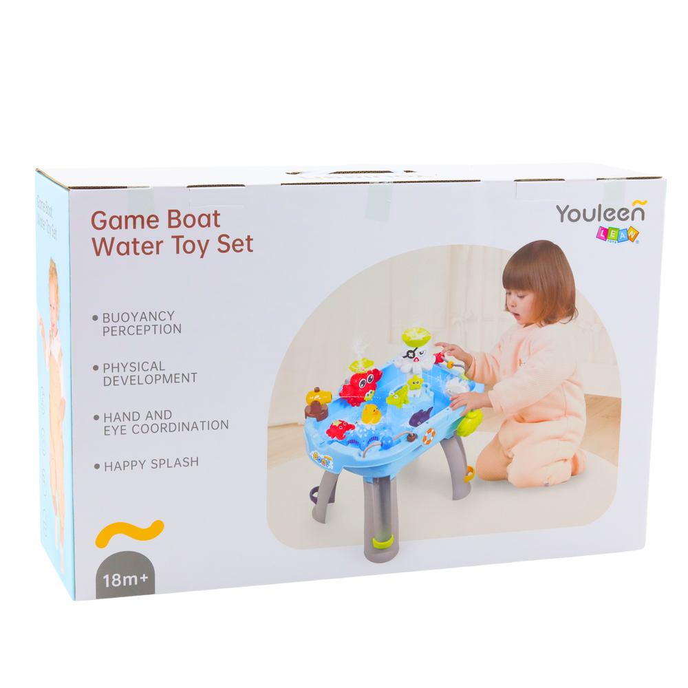 Interaktyvus vandens stalas vaikams su priedais, mėlynas