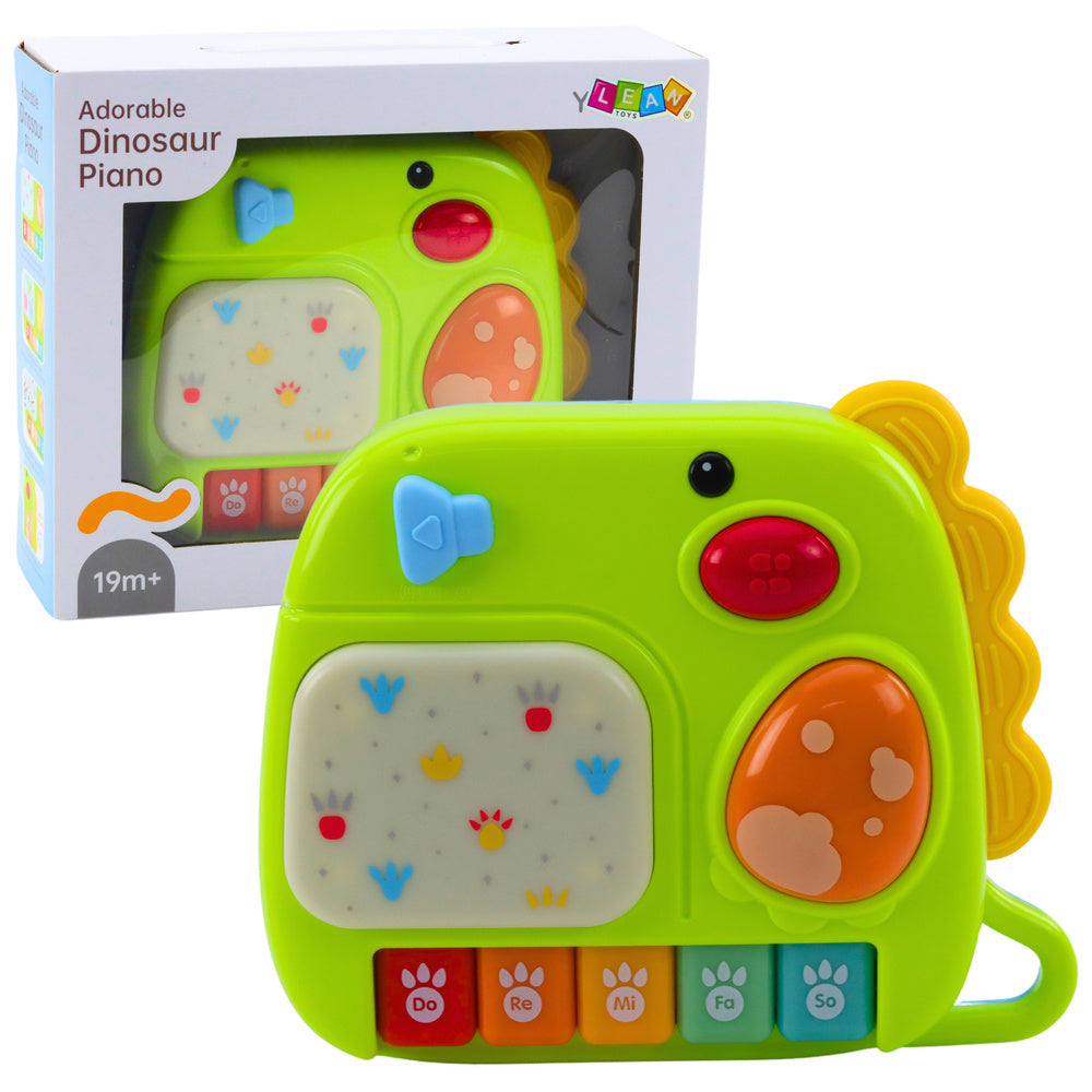Interaktyvus pianinas vaikams su dinozauro motyvu, žalias