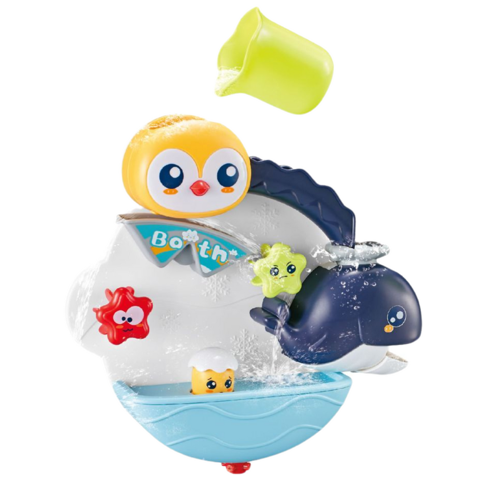 Interaktyvus vonios žaislas vaikams „Pingvinas“