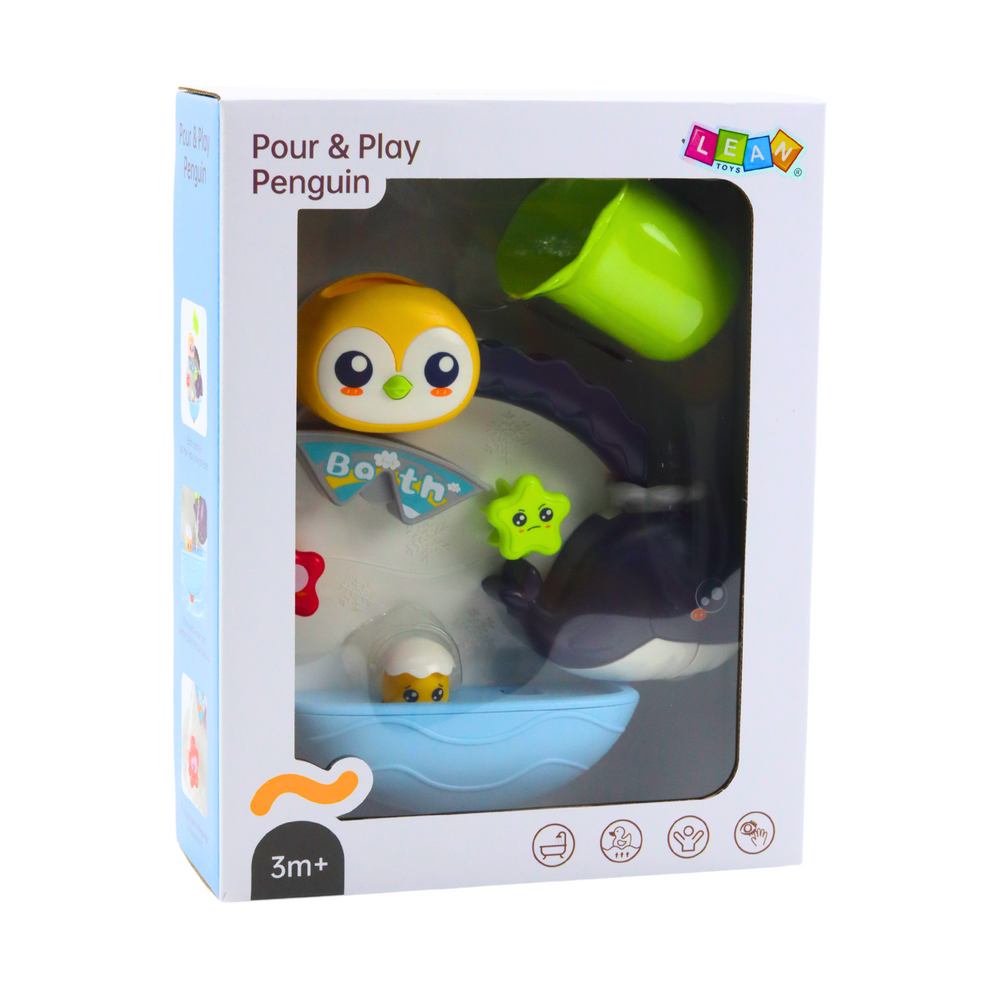 Interaktyvus vonios žaislas vaikams „Pingvinas“