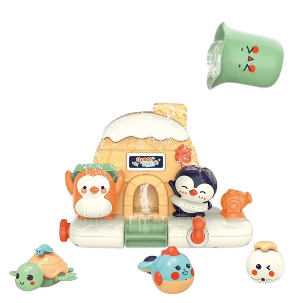 Interaktyvių jūros gyvūnų vonios žaislų rinkinys vaikams