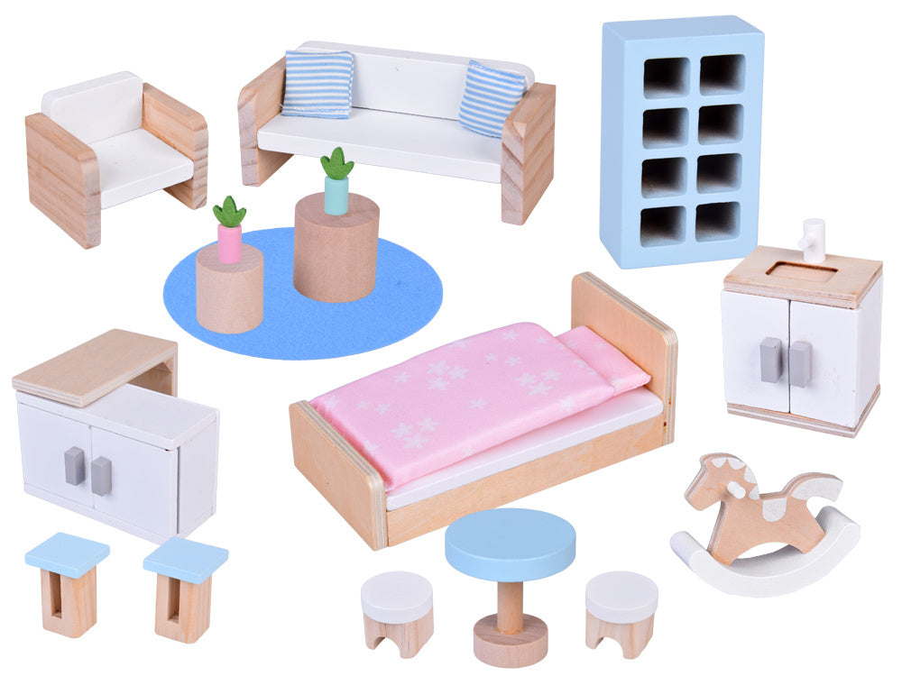 Lėlių namelis užrakinamame lagaminėlyje su priedais, FLOWER