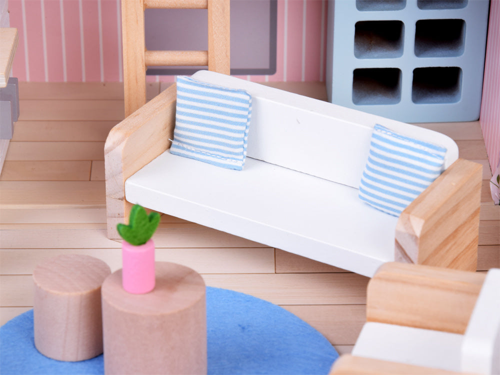 Lėlių namelis užrakinamame lagaminėlyje su priedais, FLOWER