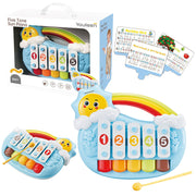 Mokomasis penkių tonų pianinas „Sunshine Blue“