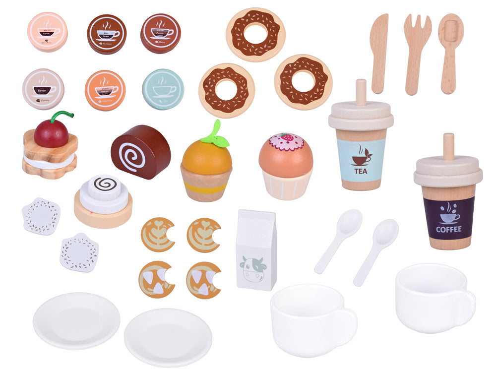 Medinis kavinės rinkinys vaikams su priedais