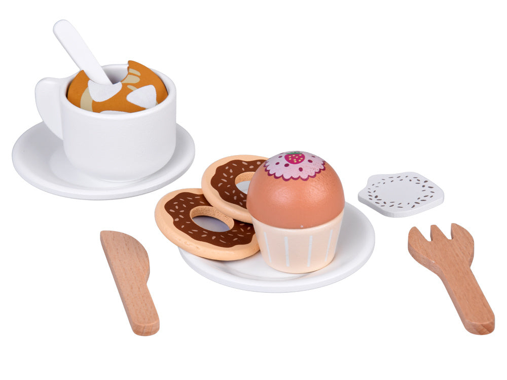 Medinis kavinės rinkinys vaikams su priedais