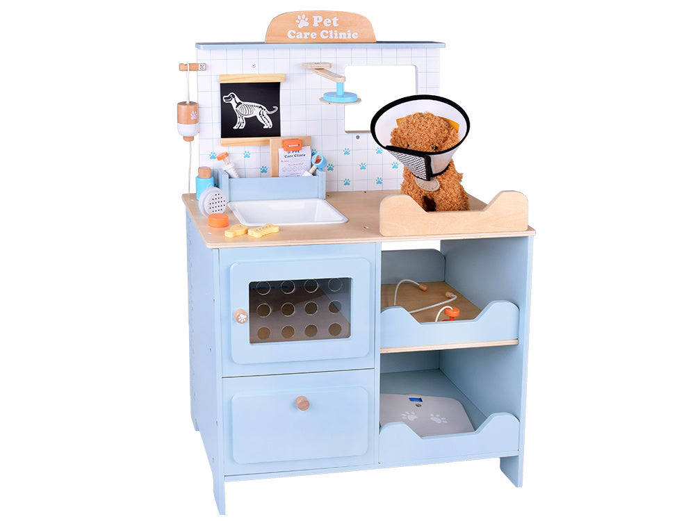 Medinė veterinarijos klinika vaikams su priedais