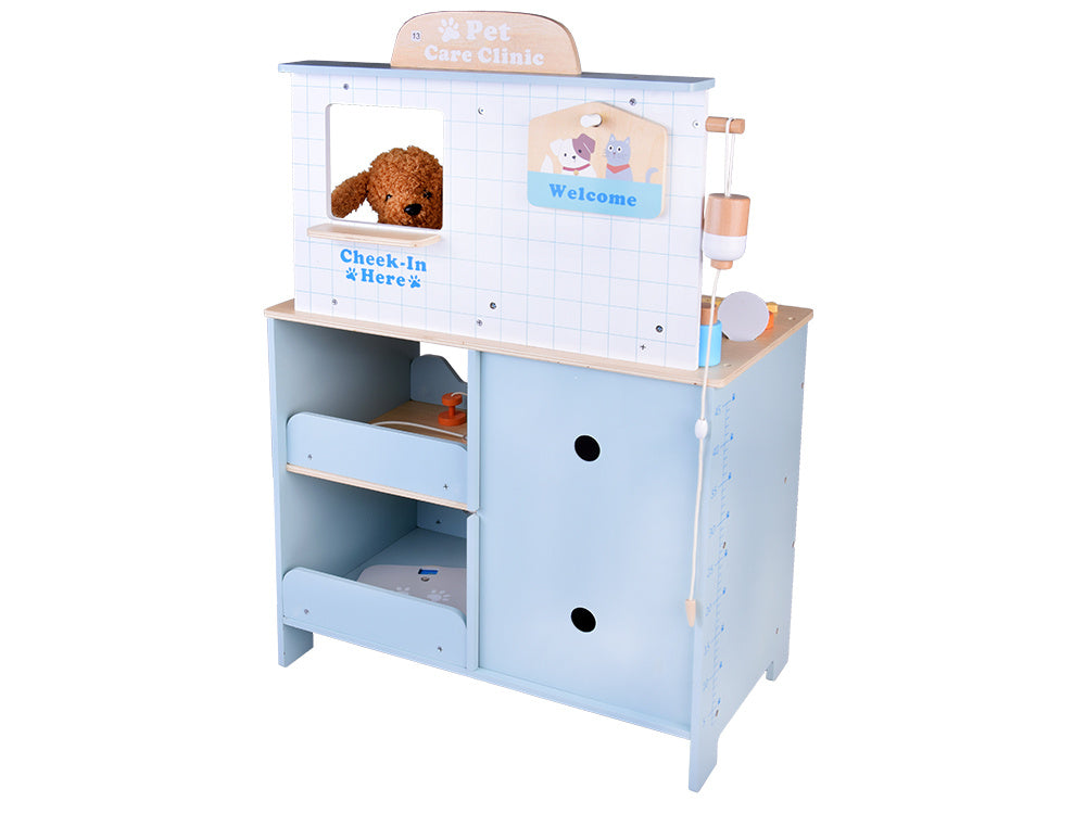 Medinė veterinarijos klinika vaikams su priedais