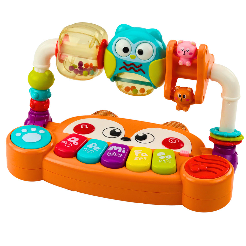 Interaktyvus edukacinis pianinas su barškučiu