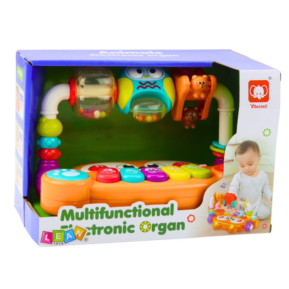 Interaktyvus edukacinis pianinas su barškučiu