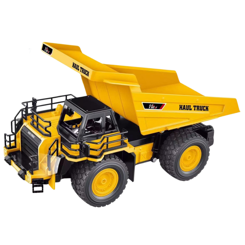 Nuotoliniu būdu valdomas kalnakasybos savivartis, geltonas