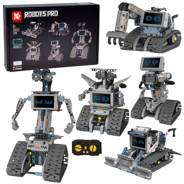 Statybinis konstruktorius „Robotas“ valdomas RC pultu 5in1