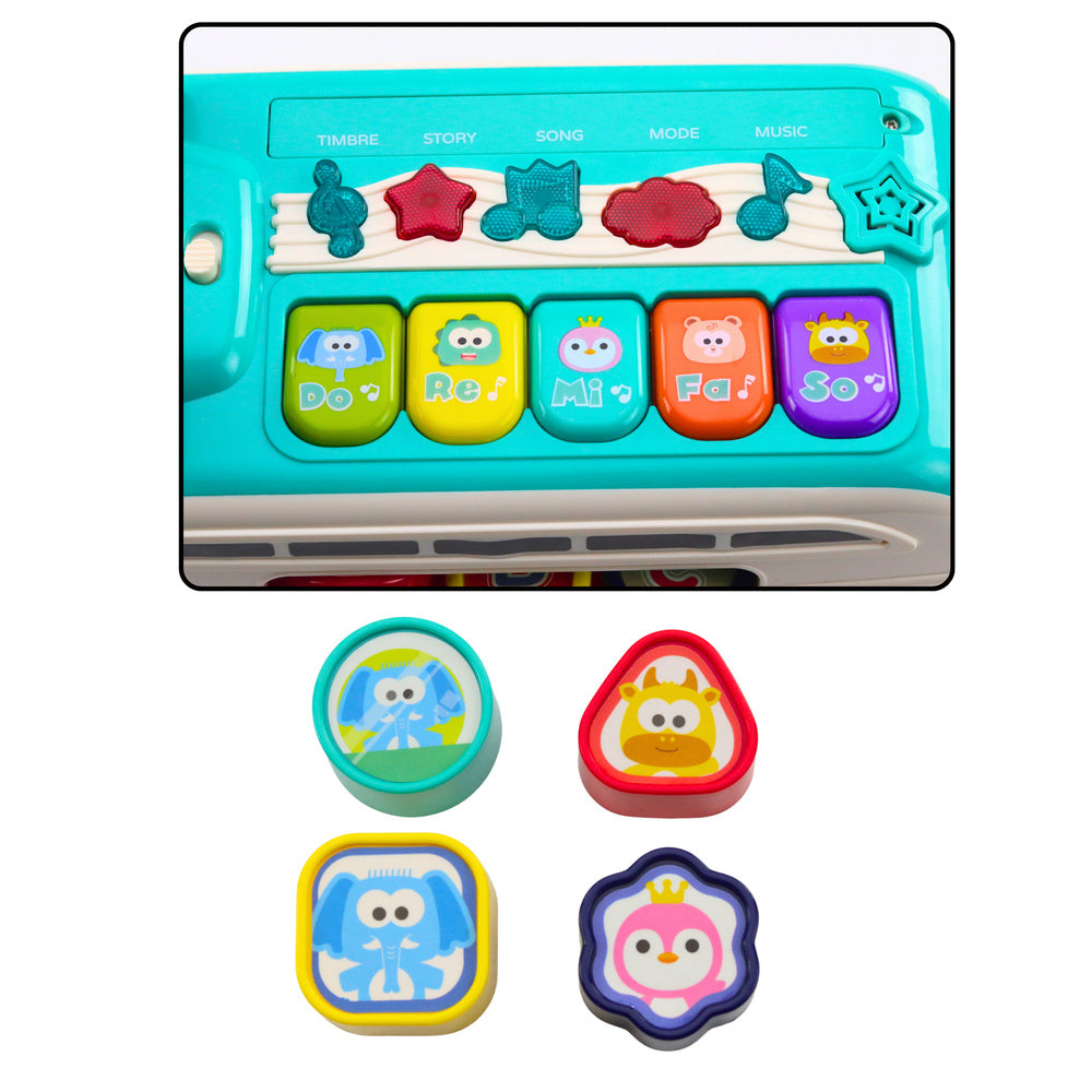 Interaktyvus edukacinis autobusas rūšiuoklis, mėlynas