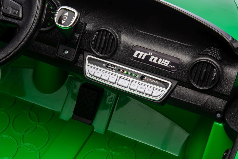 Dvivietis elektromobilis vaikams S322 4x4, žalias