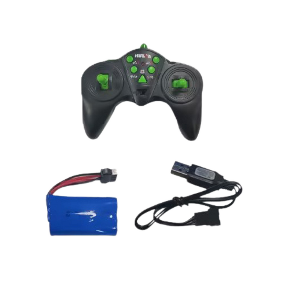 Nuotoliniu būdu valdomas traktorius ekskavatorius Huina 1:14, žalias