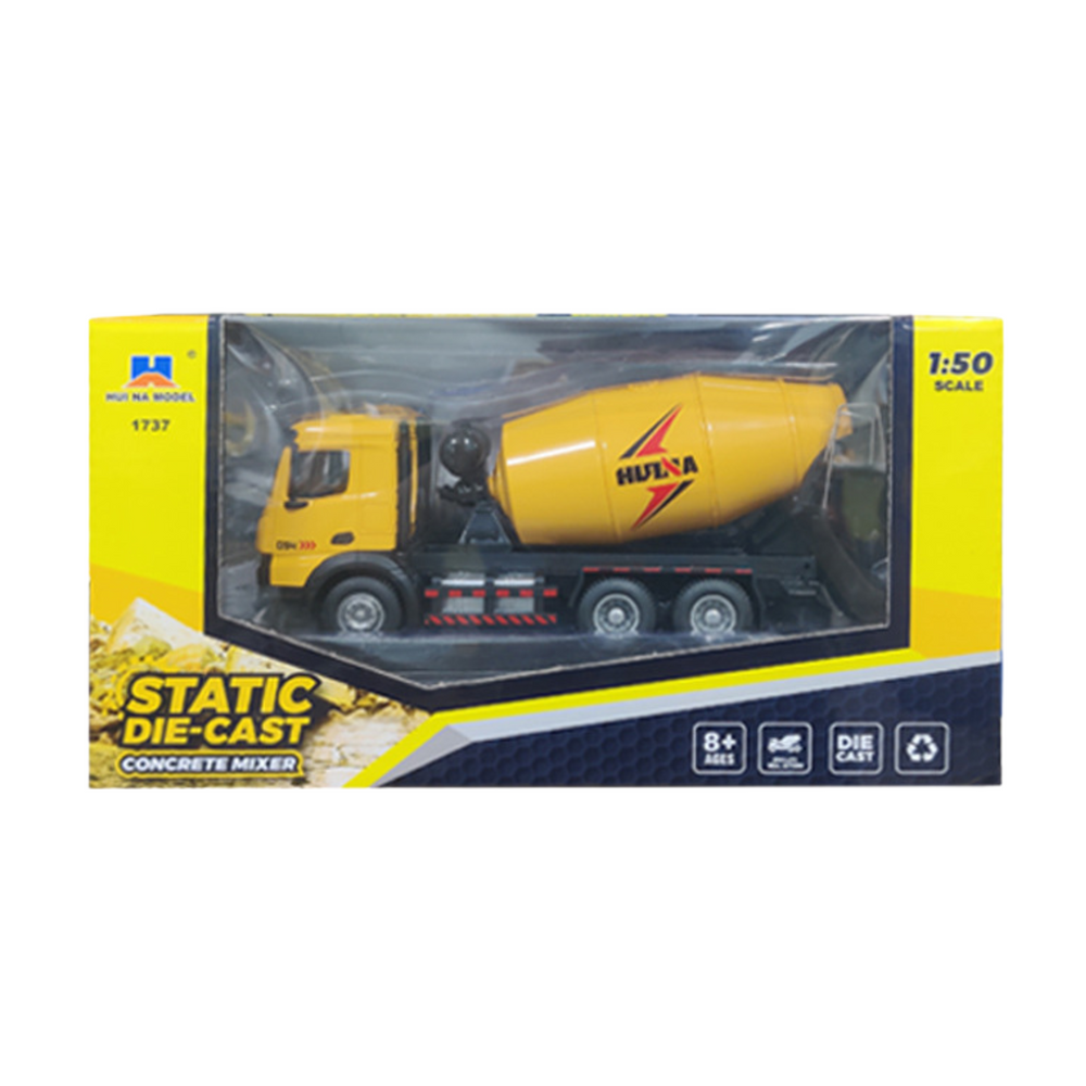 Žaislinė statybinė betono maišyklė 1:50, geltona